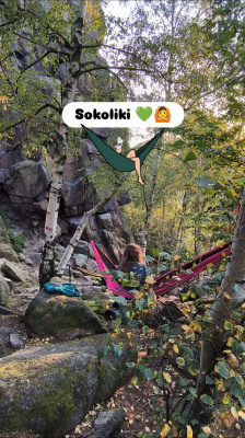 Góry Sokole, Kotlina Jeleniogórska, tylko z hamakiem w plecaku     #wspinaczkagórska #hamakujemy #climbing #sokolica #sokoliki ...