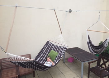 Hamak z drążkiem i fotel hamakowy Brasilia