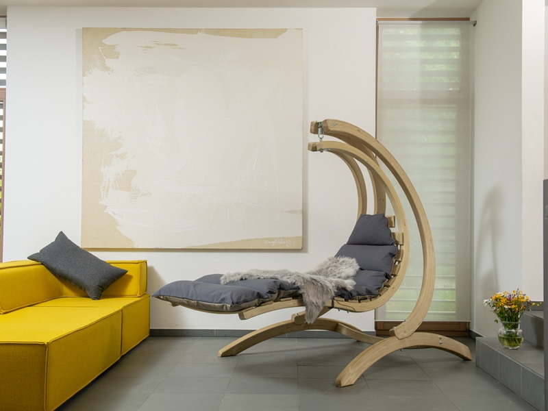 wooden-hammock-chair-with-pillows, Swing Lounger, Amazonas