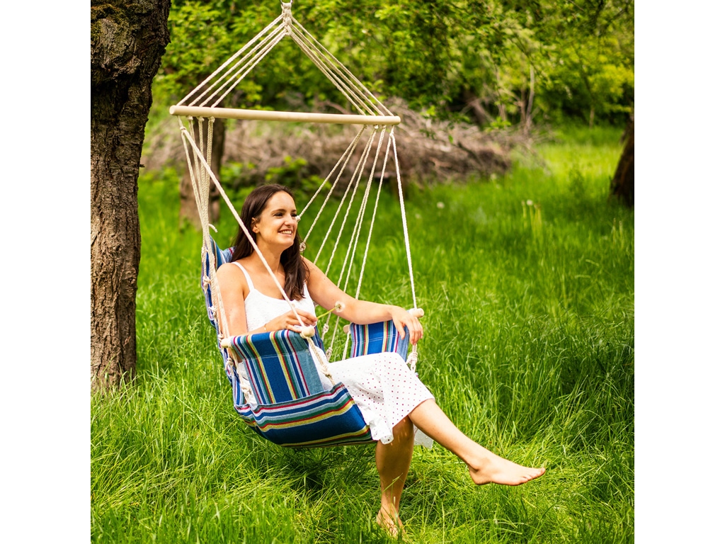 Pink Stripe The Lakeside Collection Swinging Chair Hammock 