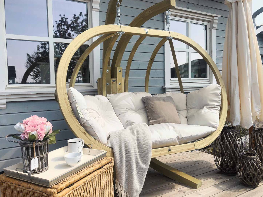 Durable double hammock chair, Globo Royal Chair natura, Amazonas