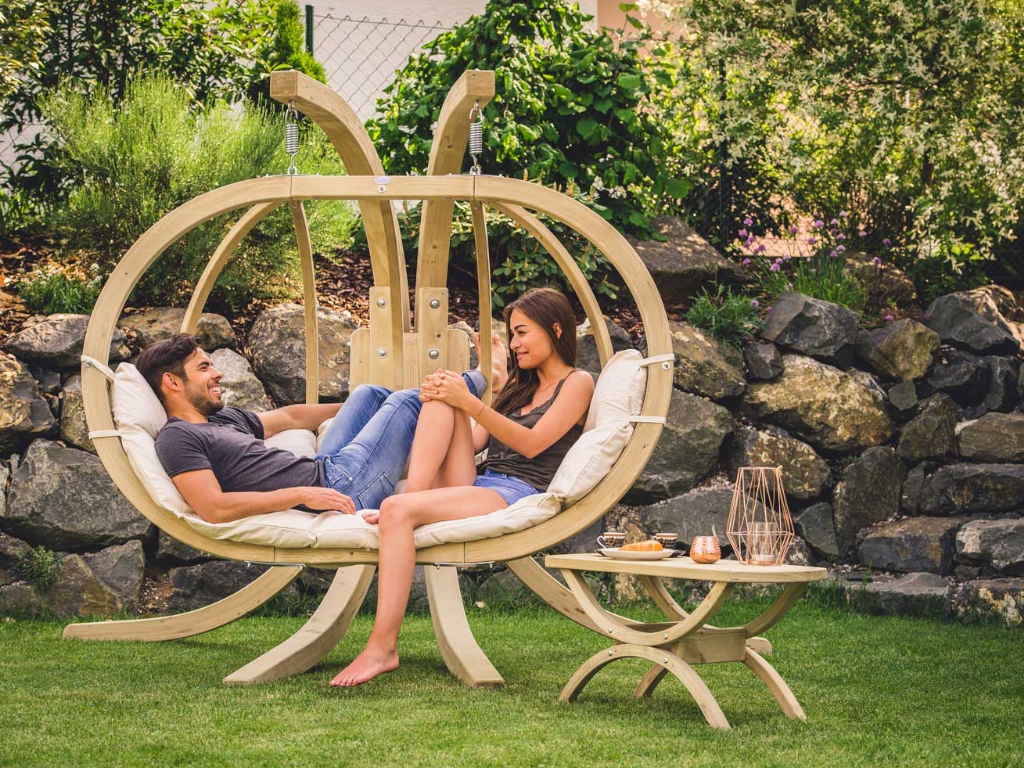 Durable double hammock chair, Globo Royal Chair natura, Amazonas