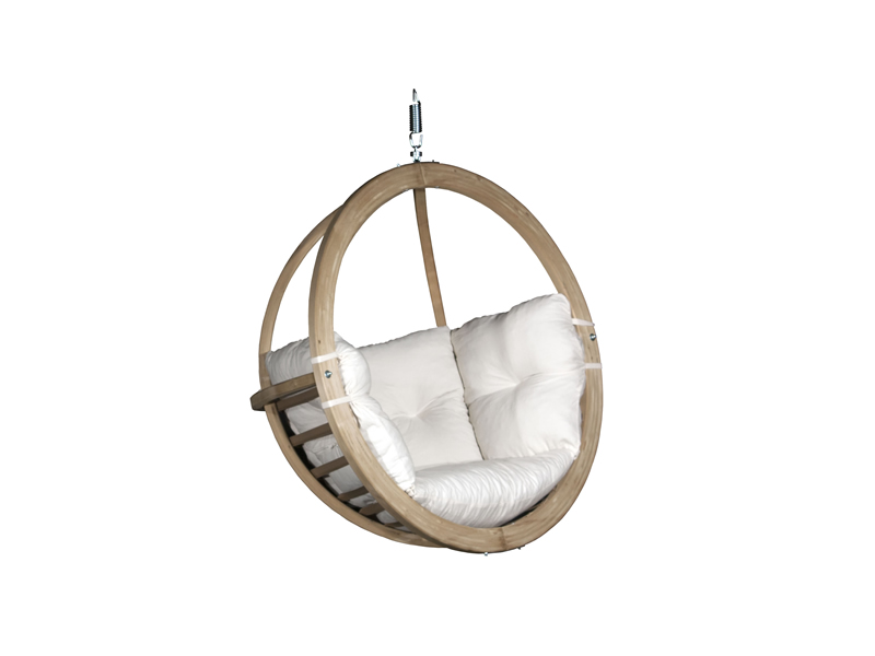 Fotel hamakowy drewniany, ecru Swing Chair Single