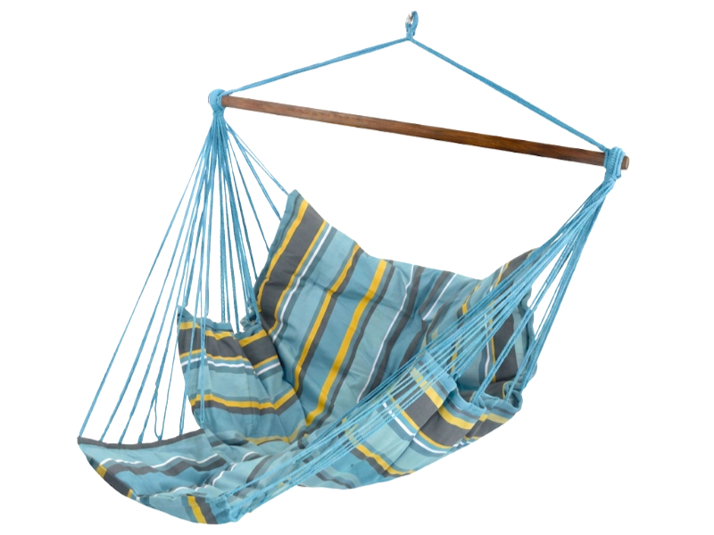 Hamac-chaise large avec un repose-pieds - bleu(383P)