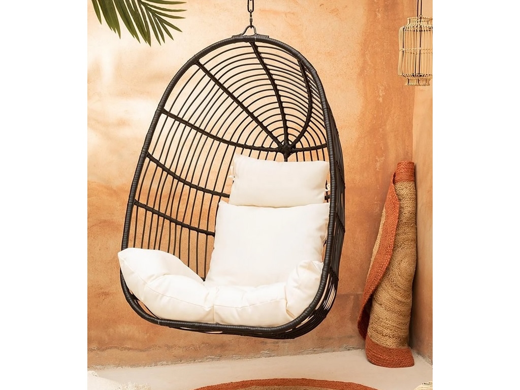 SILLA HAMACA DE MIMBRE DE ESTILO MEDITERRÁNEO VIKI Silla colgante