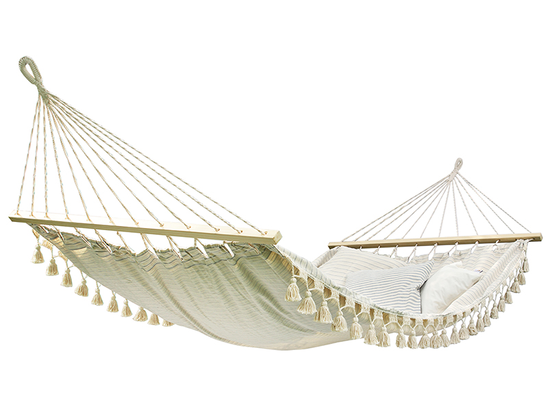 Boho wide hammock with spreader bars