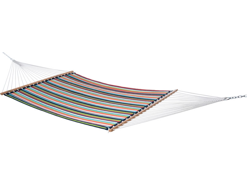 Pikowany hamak Sunbrella z drążkiem dwuosobowy, SUN2, kolorowy (SUN207)