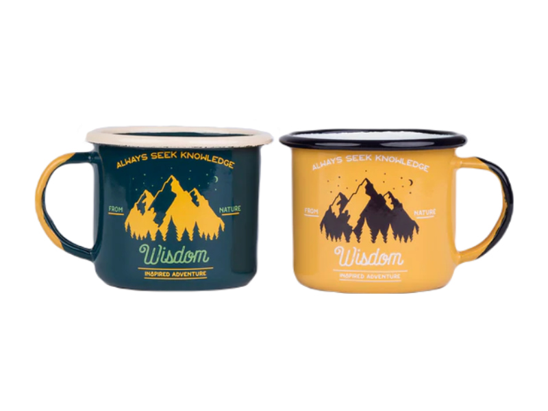 Zestaw 2 kubków emaliowanych