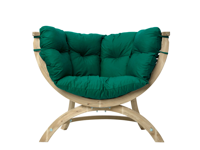 Fotel drewniany, Siena Uno weatherproof, zielony (Verde)