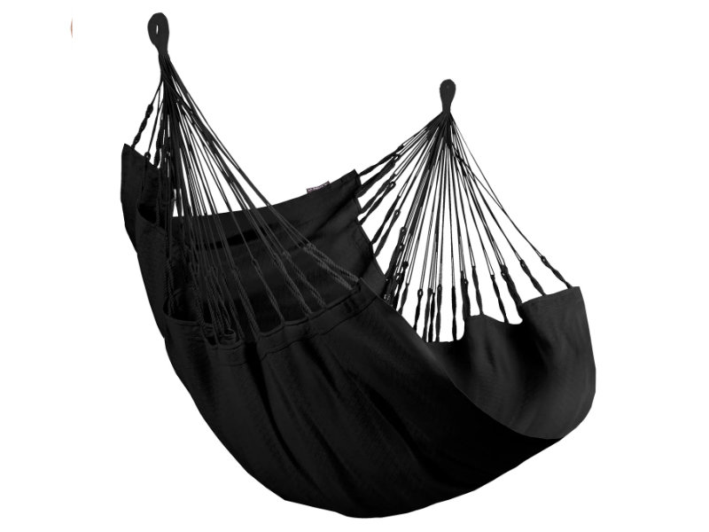 Fotel hamakowy z bawełny organicznej Cumbia King Size, CUV21, czarny (X9)
