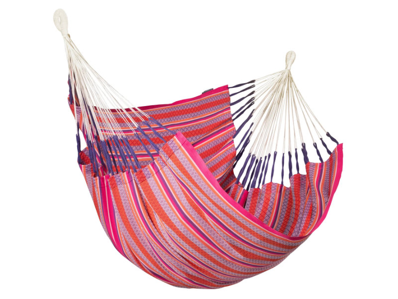 Fotel hamakowy z bawełny organicznej Cumbia King Size, CUV21, różowy (X2)