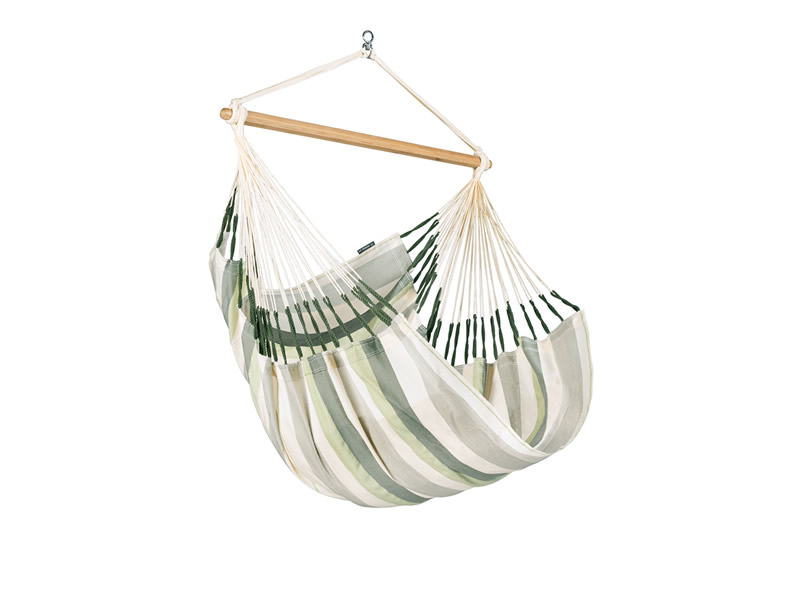 Leżak hamakowy Domingo L180, DOL18, biało-zielony (14)