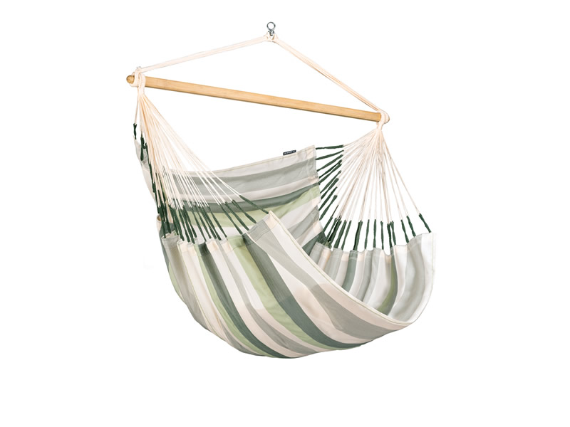 Leżak hamakowy Domingo L210, DOL21, biało-zielony (14)