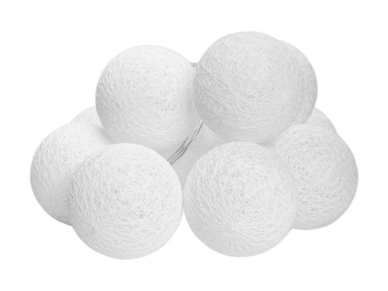 Świecące kule led, biały Cotton Balls 10