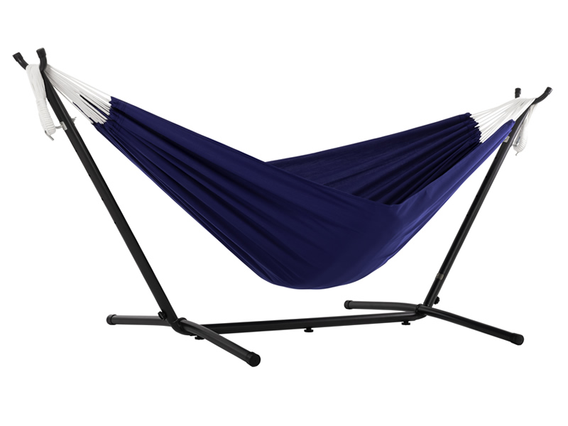 Hamak Combo + stojak metalowy 8f, C8POLY, niebieski (14)