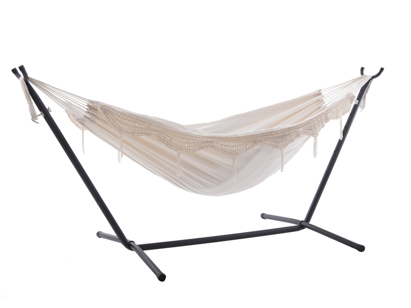 Hamak Combo + stojak metalowy 8f, UHSDO8, ecru (UHSDO8-00)