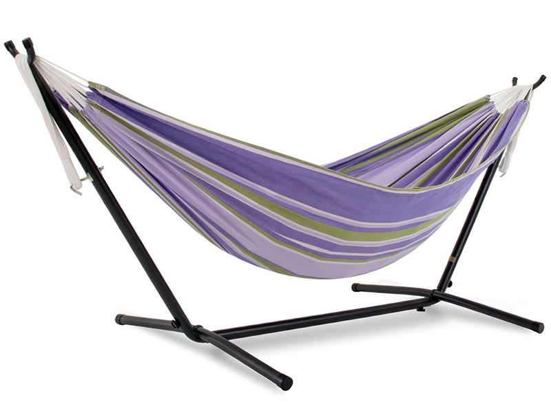Hamak Combo + stojak metalowy 8f, UHSDO8, fioletowo-zielony (UHSDO8-37)