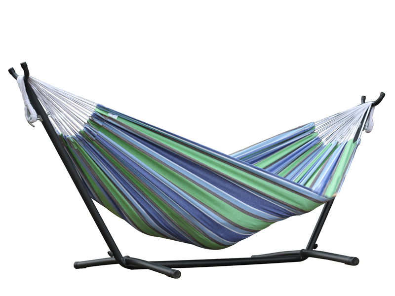 Hamak Combo + stojak metalowy 8f, UHSDO8, niebiesko-zielony (UHSDO8-24)