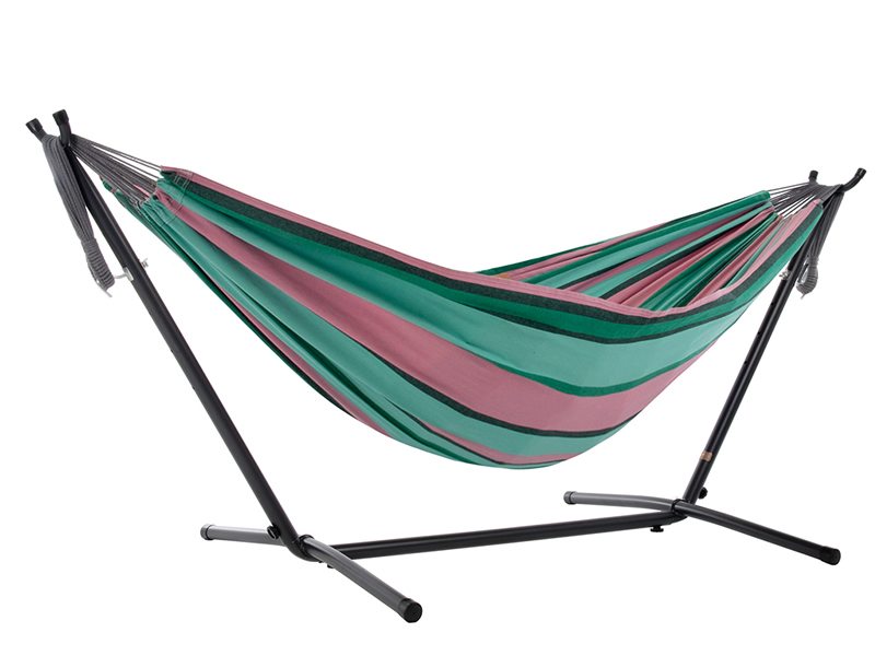 Hamak Combo + stojak metalowy 8f, UHSDO8, różowo-zielony (UHSDO8-35)