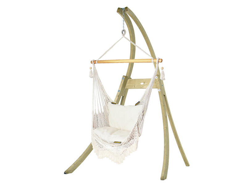 Hammock set: AHC-8 LUX armchair with an Atlas wooden stand - AHC-8-LUX-AT