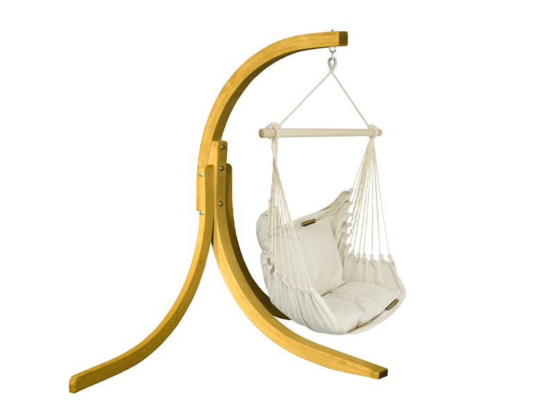 Conjunto de hamacas: silla HC9 con soporte de madera Alicante Swing