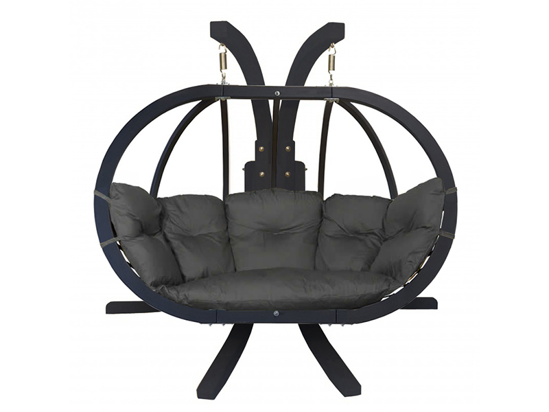 Zestaw: stojak Sintra Antracyt + fotel Swing Chair Double Antracyt (10), grafitowy Sintra + Swing Chair Double (10)