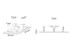 Klips metalowy do montażu desek tarasowych do legarów 50szt, 0000013212