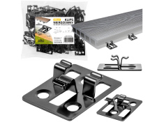 Klips metalowy do montażu desek tarasowych do legarów 50szt, 0000013212