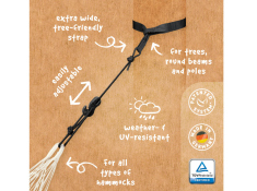 Zestaw mocujący do hamaka TreeMount Black, TMF45 - czarny(9)