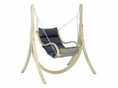 Drewniany fotel hamakowy, Fat Chair - szary(Anthracite)