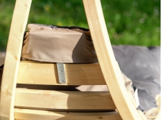 Drewniany fotel hamakowy, Swing Chair - szary(Anthracite)