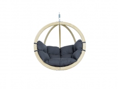 Fotel hamakowy drewniany, Globo chair weatherproof - szaro-czarny(Anthracite)