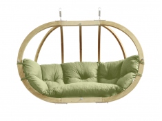 Fotel hamakowy dwuosobowy drewniany, Globo Royal chair weatherproof - oliwkowy(Olive)