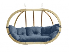 Fotel hamakowy dwuosobowy drewniany, Globo Royal chair weatherproof - morski(Brisa)
