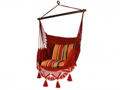 Hamac-chaise en cordes, AHC-11 - rouge(325)