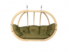 Fotel hamakowy drewniany, Swing Chair Double (2) - pistacjowy(6)