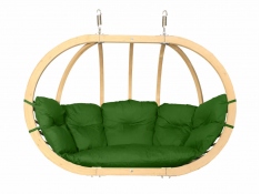Fotel hamakowy drewniany, Swing Chair Double (3) - zielony(3)