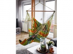 Wide hammock chair with a foot rest, HC-COMFY - Kuna Yala(188)