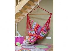 Wide hammock chair with a foot rest, HC-COMFY - rainbow(239)