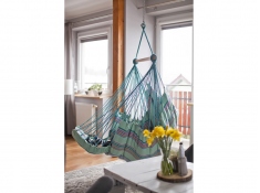 Wide hammock chair with a foot rest, HC-COMFY - green(297)