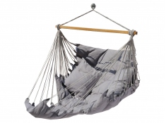 Wide hammock chair with a foot rest, HC-COMFY - gray(324)