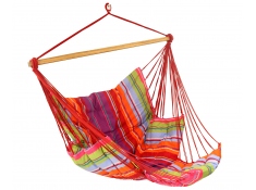 Wide hammock chair with a foot rest, HC-COMFY - rainbow(239)