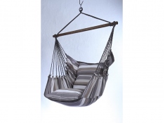 Wide hammock chair with pillows