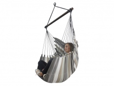 Wide hammock chair with pillows