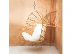 Wiklinowy fotel hamakowy w stylu śródziemnomorskim