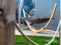 Single cotton hammock with spreader bars, Lungo hamak