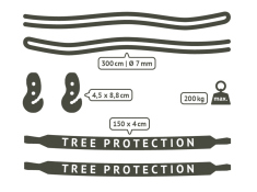 Zestaw mocujący do hamaka TreeMount Black, TMF45 - czarny(9)