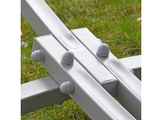 Szary metalowy stelaż na hamak + hamak dwuosobowy, ZEST-739GRAY+220X160