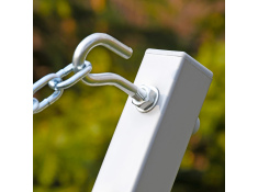 Szary metalowy stelaż na hamak + hamak dwuosobowy, ZEST-739GRAY+220X160