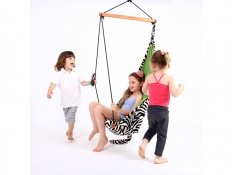 Fotel hamakowy dla dzieci, Hang Mini - zielony(Zebra)